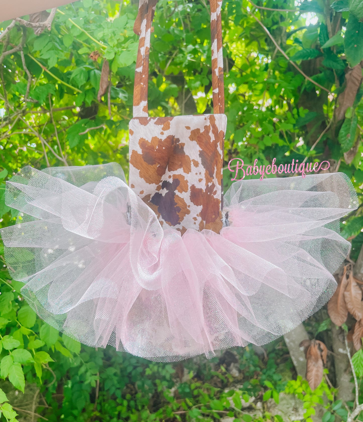 Cowhide Tulle Romper